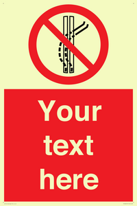 Custom prohibition Do not leave the tow track